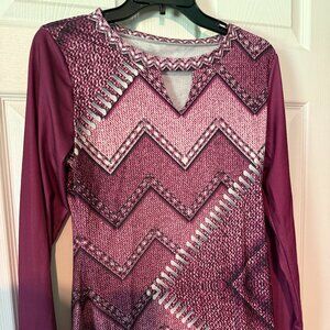 Long sleave beautiful Mauve colored shirt size Large